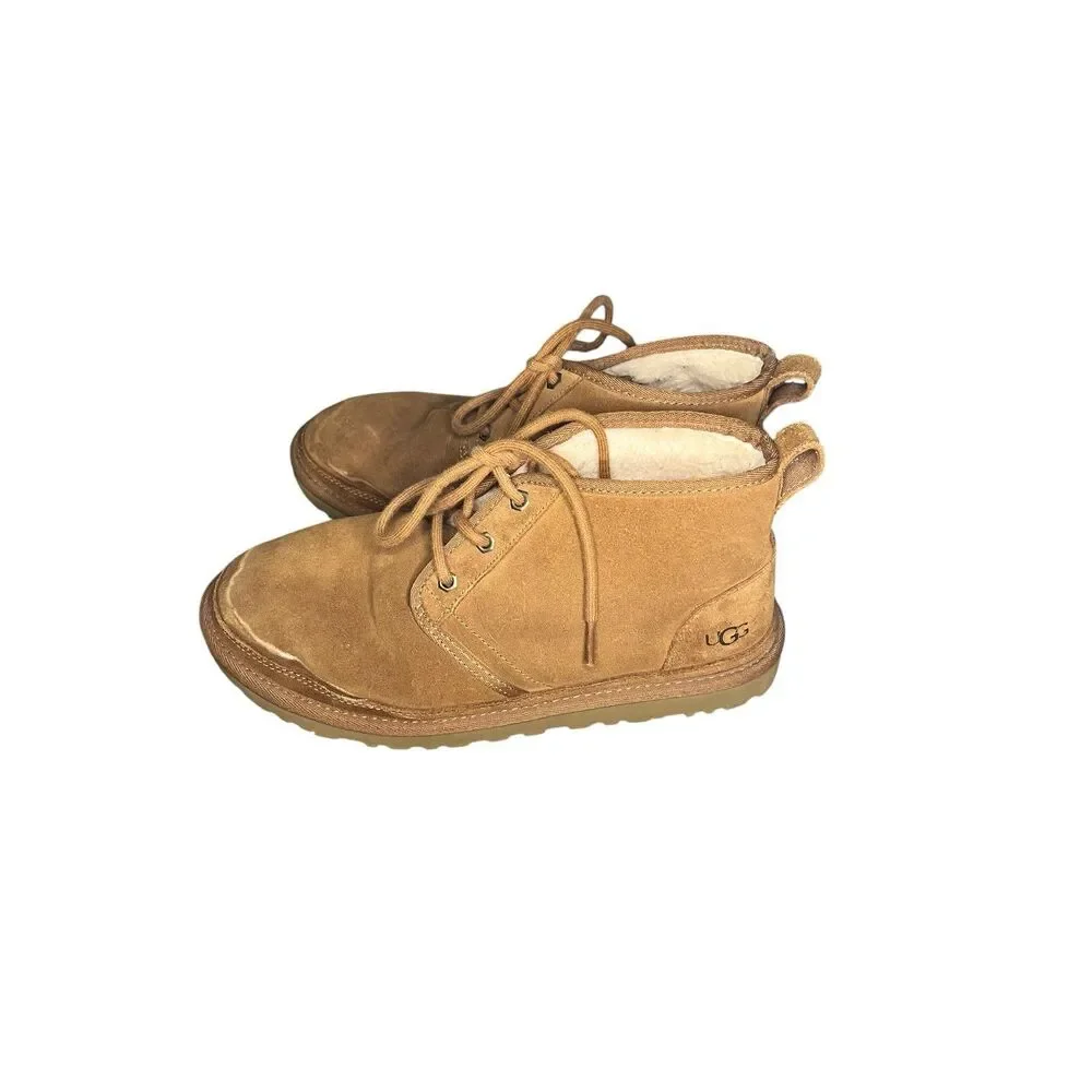 UGG Neumel Chestnut Suede Shearling Chukka Boots Men’s Size 8 EU 41